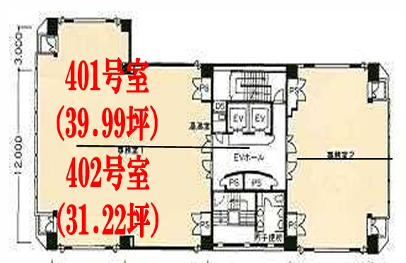 イトーピア扇町の間取り