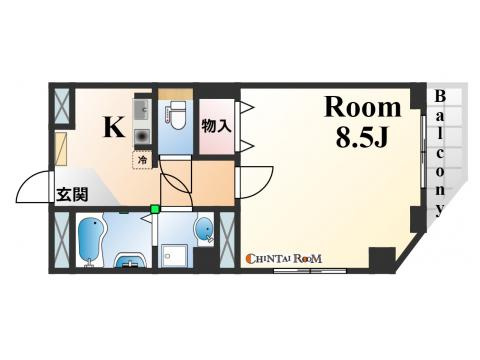 神戸市灘区森後町３丁目の賃貸マンションの間取り