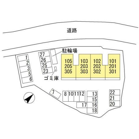 Ｋ’Ｓ　グレイスの区画図