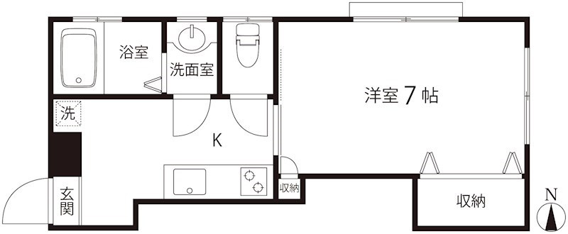 千光ハイツ の間取り|間取りです。