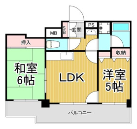 ラビアンローズ津田の間取り