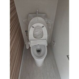 ラモヴェール白壁のトイレ