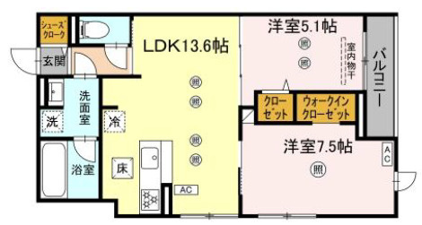 【間取り】 | Ｄ－ＲＯＯＭ東雲町