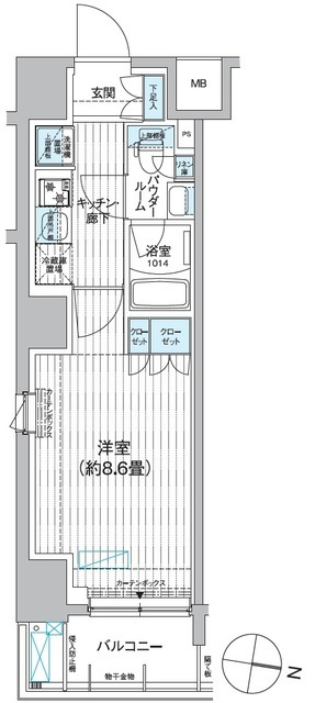 プレミアムフラットひばりヶ丘駅前 の間取り