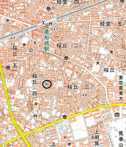 世田谷区桜丘 1棟アパートの地図