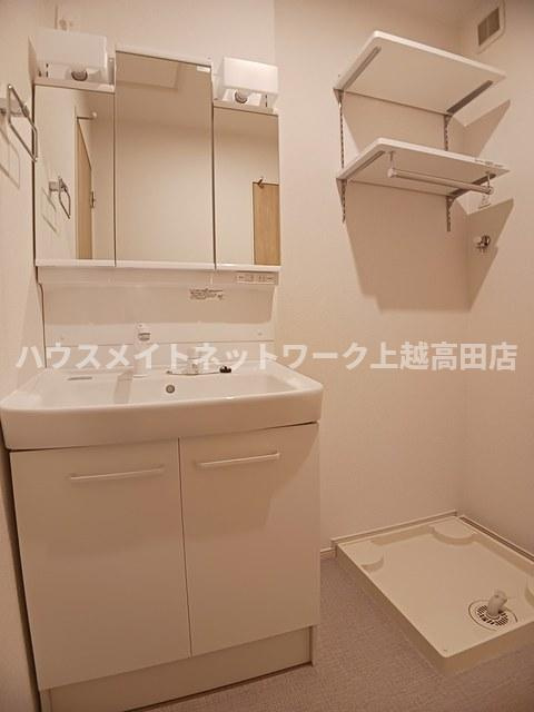 ヴィラ　シャングリラ高田　Bの洗面所|洗髪洗面化粧台