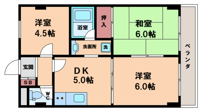 【間取り】 | ロイヤルハイツ北田辺
