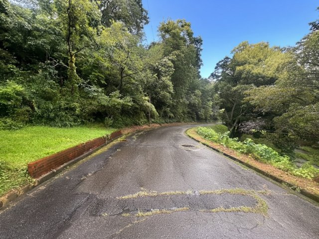 那須烏山市南大和久｜サウナとビルトインガレージのある、ミサワホーム施工の3階建て住宅の前面道路含む現地写真