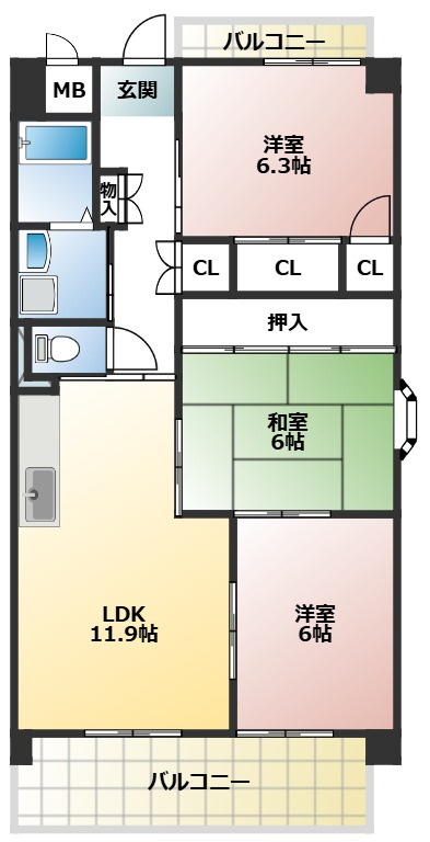 ノールプラージュの間取り
