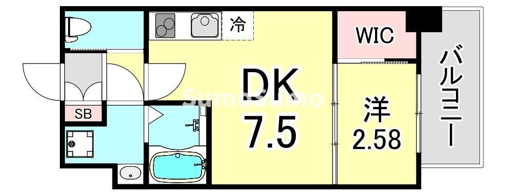 セレニテ甲子園プリエの間取り
