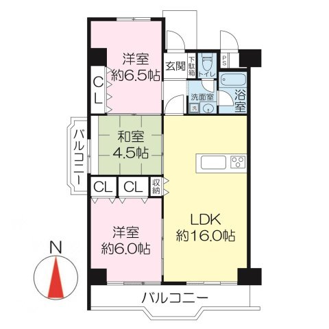 阪急南茨木ハイタウン東奈良高層住宅C棟の間取り