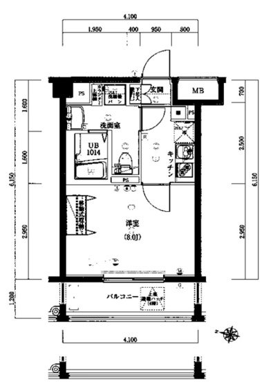 【間取り】 | ライジングプレイス八王子みなみ野 | 1Kは、キッチンと居室が分かれているため、生活空間にメリハリをつけられますね。料理の臭いが気になりにくく、来客時にもプライベート空間を確保しやすい点が魅力ですね。一人暮らしでも快適な生活を送れますよ。