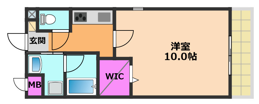 高槻市芥川町３丁目の賃貸マンションの間取り