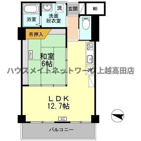 ロングステイ山下の間取り|間取図（ロングステイ山下 215）1LDK