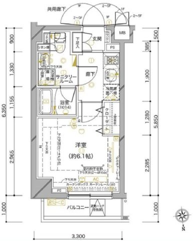 【間取り】 | ステージグランデ八王子 | 1Kは、キッチンと居室が分かれているため、生活空間にメリハリをつけられますね。料理の臭いが気になりにくく、来客時にもプライベート空間を確保しやすい点が魅力ですね。一人暮らしでも快適な生活を送れますよ。