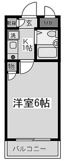 【間取り】 | 日神パレステージ小田急相模原 | 1Kは、キッチンと居室が分かれているため、生活空間にメリハリをつけられますね。料理の臭いが気になりにくく、来客時にもプライベート空間を確保しやすい点が魅力ですね。一人暮らしでも快適な生活を送れますよ。