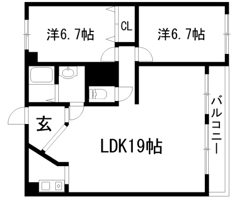 シルバーハイツ東寺町の間取り