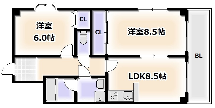 STハイツ照ヶ丘の間取り