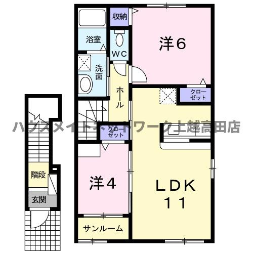 グロースフェルトＣの間取り|間取図