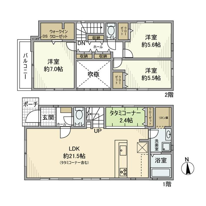 宮前戸建の間取り