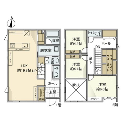 蓮沼戸建の間取り