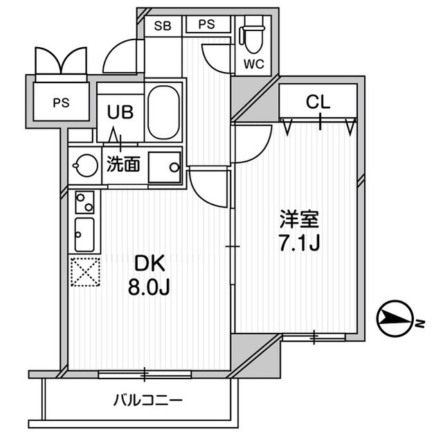 プレアデス千里山田の間取り
