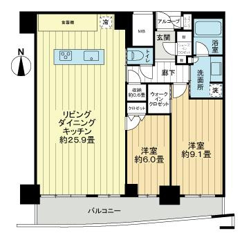 【間取り】 | 大阪ひびきの街　ザ・サンクタスタワー