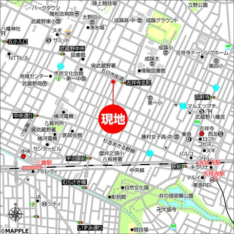 ＵＴＥＮＡ　ＴＥＲＲＡＣＥ Cの地図