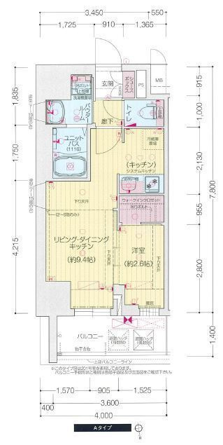 プレサンス鶴舞パークグラッドの間取り