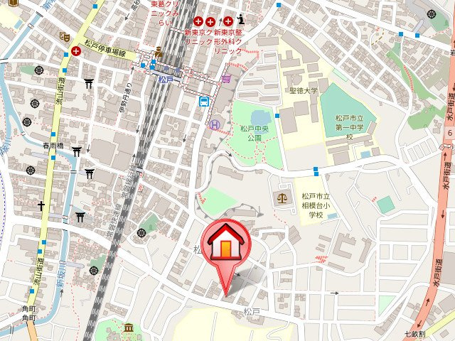 ヒルサイドコート松戸の地図