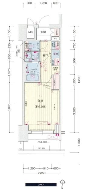 プレサンスＴＨＥ久屋大通レジェンドの間取り