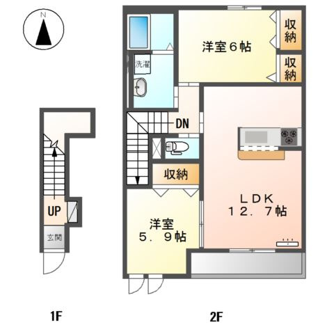 クレストールハイム太平の間取り
