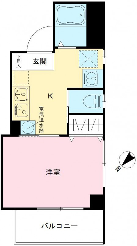 みおつくし堂島Ⅱの間取り|１０１号室及び４号室タイプ　Bタイプ