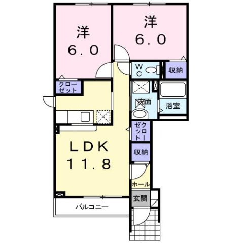 パークサイドＡの間取り
