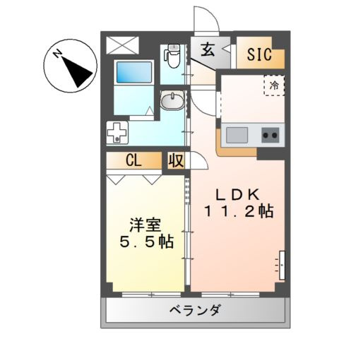 クレール矢賀駅前の間取り