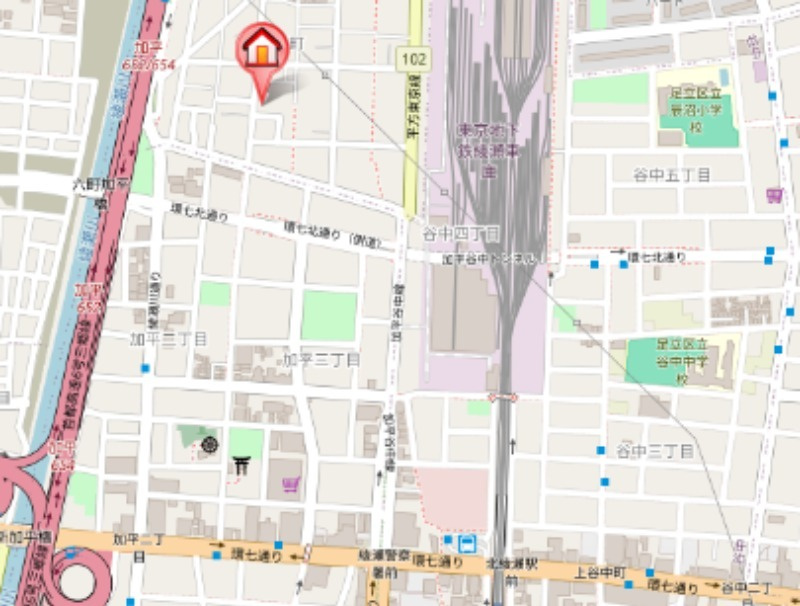 エレガンスＢＩＮ弐番館の地図