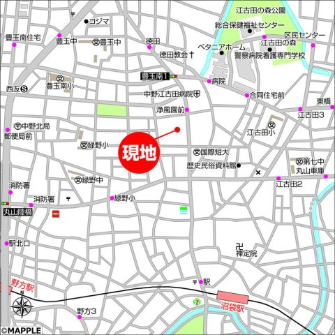 ガーデンハウスAの地図