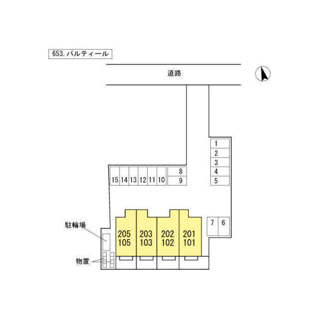 岐阜市琴塚３丁目のアパートの駐車場