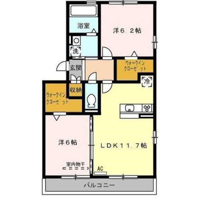 各務原市蘇原花園町３丁目のアパートの間取り