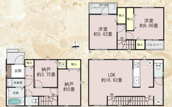 横浜市南区睦町２丁目の新築一戸建の間取り|使い勝手の良い2SLDK
お気軽にお問い合わせください。