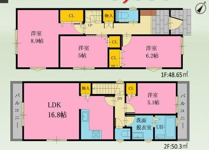 横浜市磯子区森が丘１丁目の新築一戸建の間取り|使い勝手の良い4LDK
お気軽にお問い合わせください。