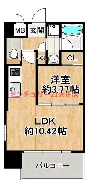 プレジオ弁天町の間取り