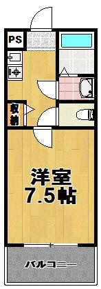 ラプティメゾン大正の間取り|★人気の広めの１K★