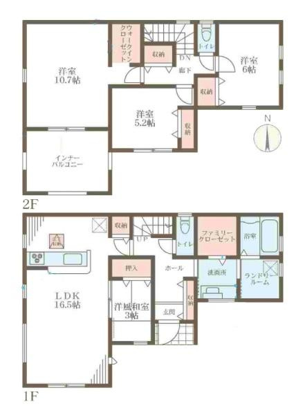 リーブルガーデン葛木 １号棟 ／新築一戸建の間取り