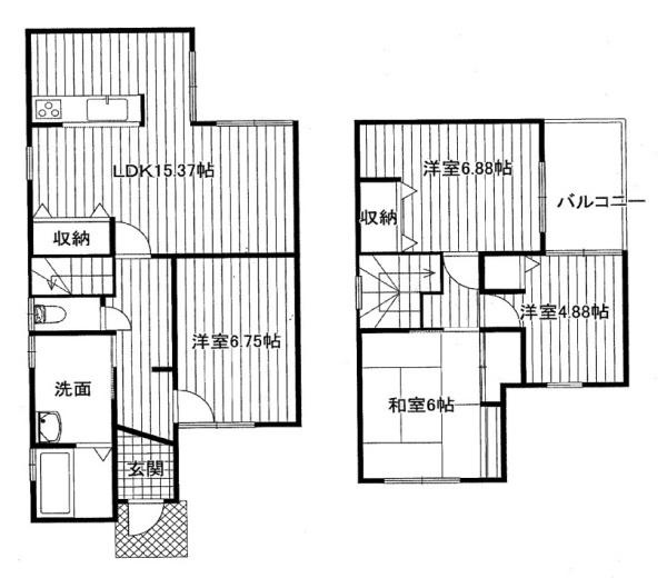 葛城市長尾　一戸建の間取り