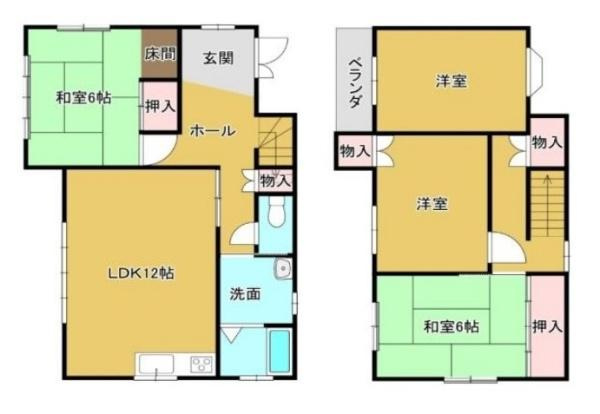 北葛城郡王寺町畠田５丁目　一戸建の間取り