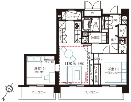 テラス雑司ヶ谷の間取り