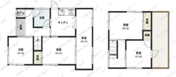和歌山市杭ノ瀬　中古戸建の間取り