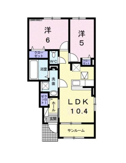 【間取り】 | グランディール願成寺Ａ