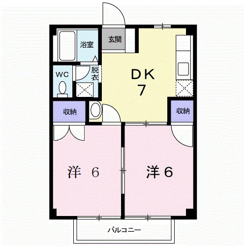 村ノ上ハイツⅠの間取り